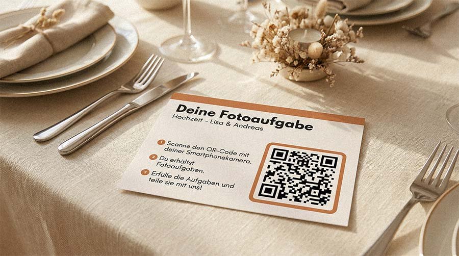 Wie verteile ich die Fotoaufgaben unter den Gästen?